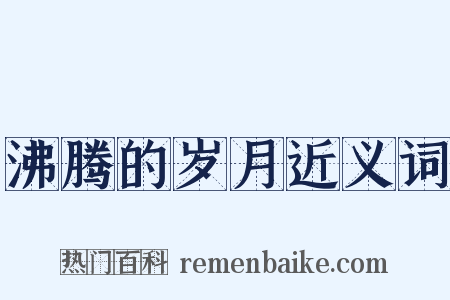 沸腾的岁月近义词是什么意思的图片